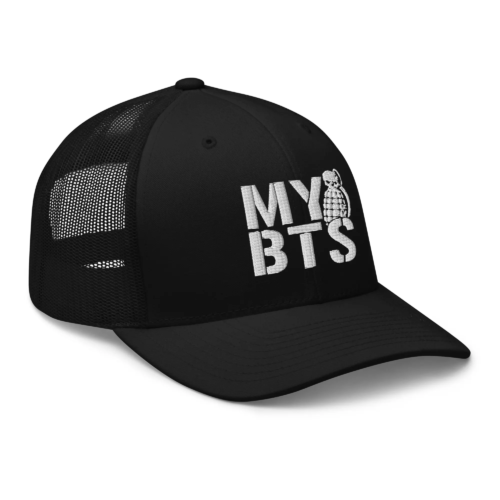 retro trucker hat black right front 689468ed850dd